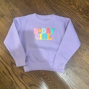 BDAY GIRL purple sweatshirt size 5/6